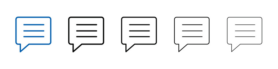 Comment icon Outline vector logo for web ui