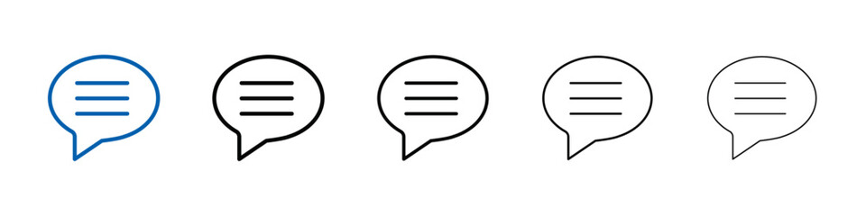 Comment icon Outline vector logo for web ui