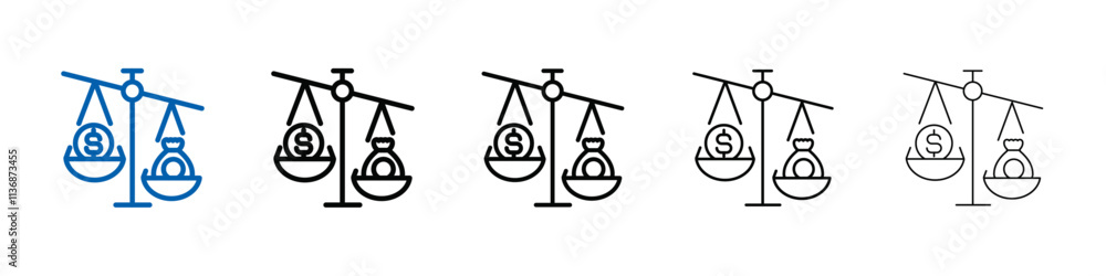 Poster Compare icon Outline vector logo for web ui