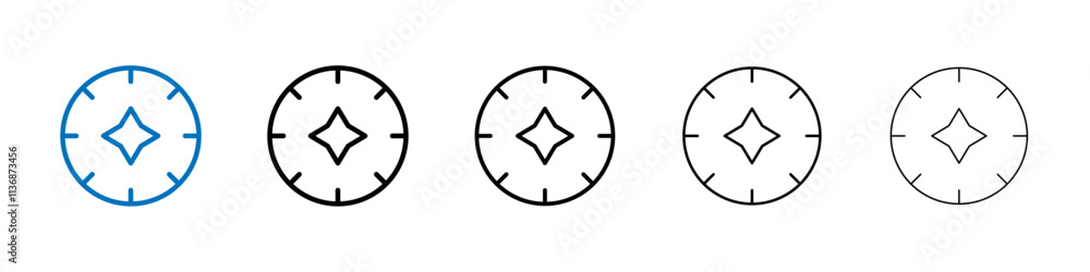Poster Compass icon Outline vector logo for web ui