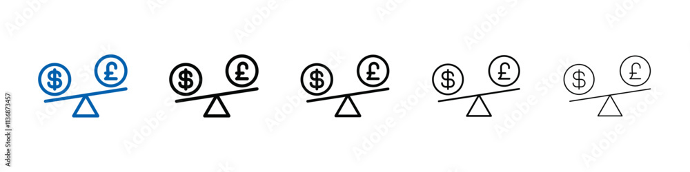 Aufkleber Compare price icon Outline vector logo for web ui