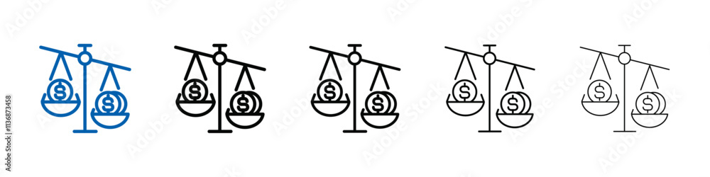 Poster Compare price icon Outline vector logo for web ui