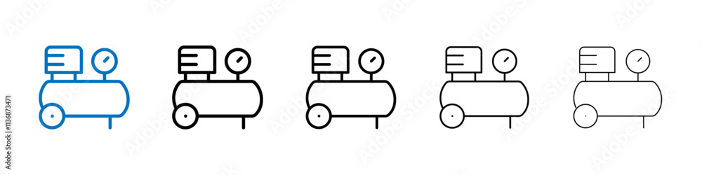 Poster compressor icon outline vector logo for web ui