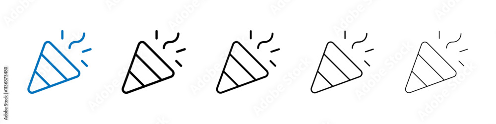 Aufkleber confetti icon outline vector logo for web ui