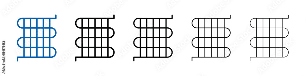 Poster condenser coil icon outline vector logo for web ui