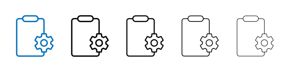 Compile icon Outline vector logo for web ui