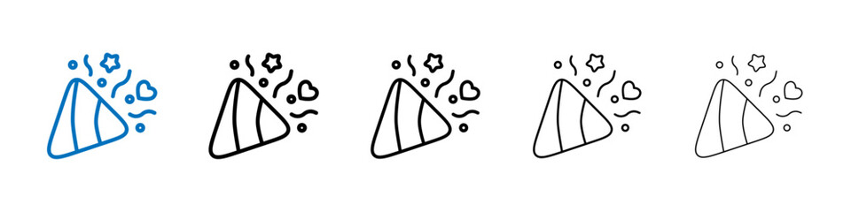Confetti icon Outline vector logo for web ui