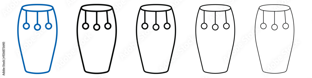 Poster Conga drum icon Outline vector logo for web ui