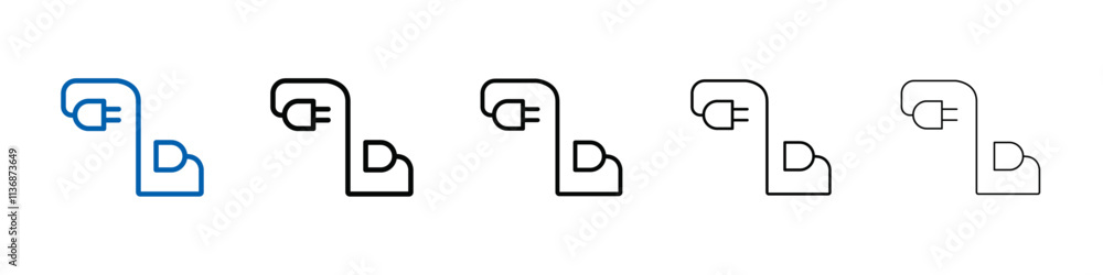 Aufkleber connect plug icon outline vector logo for web ui