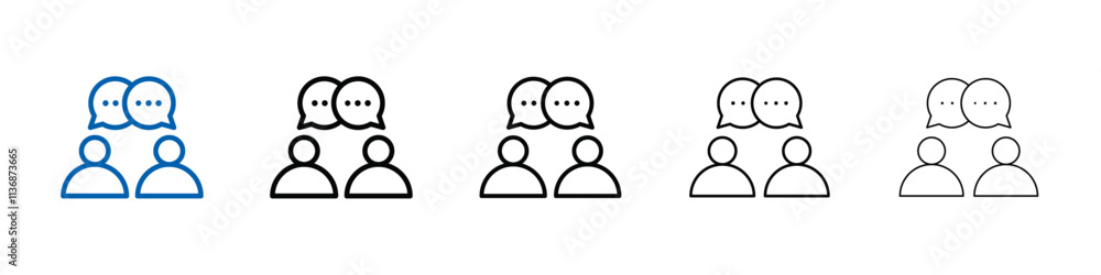 Poster consulting icon outline vector logo for web ui