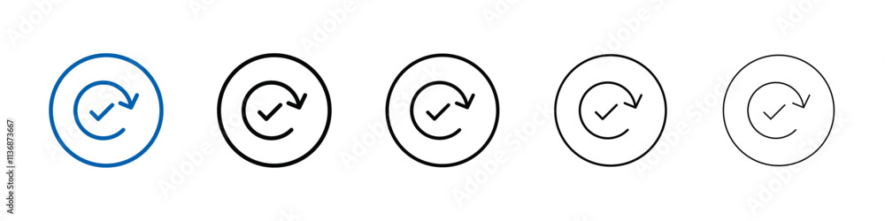 Poster Continuous changes icon Outline vector logo for web ui