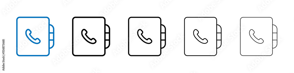 Poster contact book icon outline vector logo for web ui