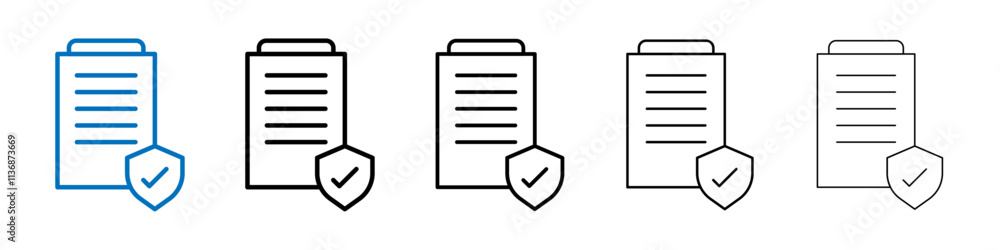 Poster Contract coverage icon Outline vector logo for web ui