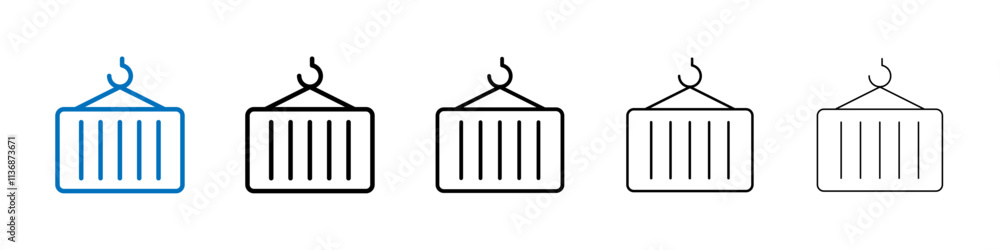 Poster container icon outline vector logo for web ui