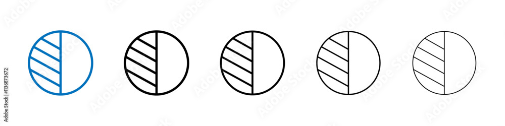 Poster contrast icon outline vector logo for web ui