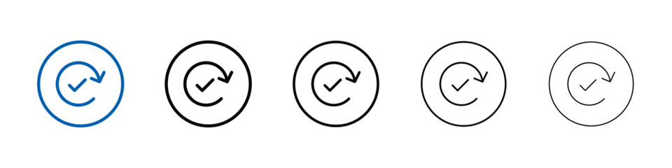 Continuous changes icon Outline vector logo for web ui