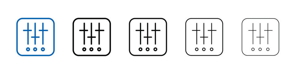 control panel icon Outline vector logo for web ui
