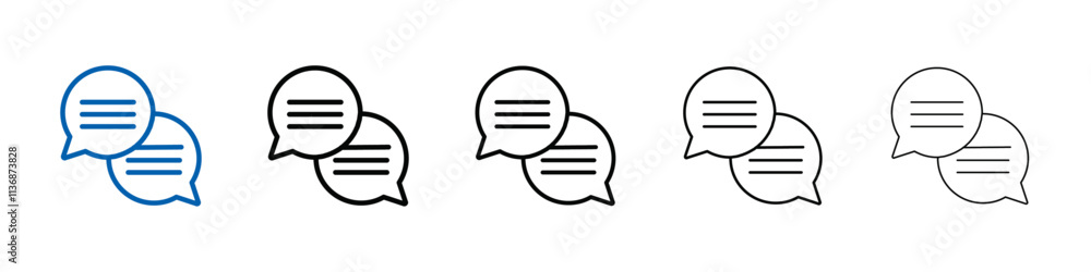 Poster conversation icon outline vector logo for web ui