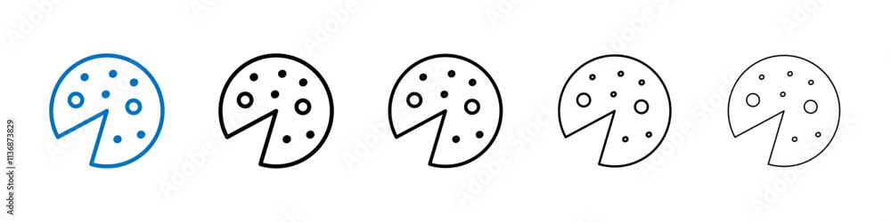 Poster Cookie icon Outline vector logo for web ui