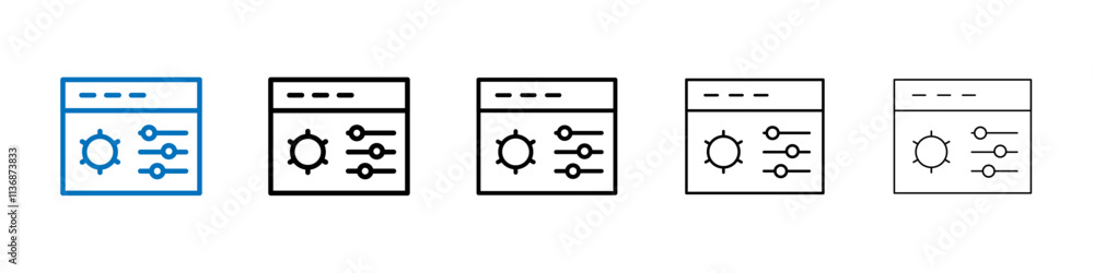 Poster Control panel icon Outline vector logo for web ui