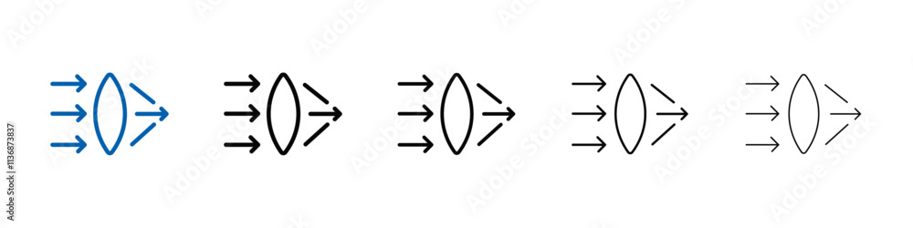 Poster convex icon Outline vector logo for web ui