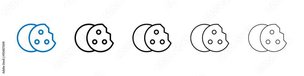 Poster Cookie icon Outline vector logo for web ui