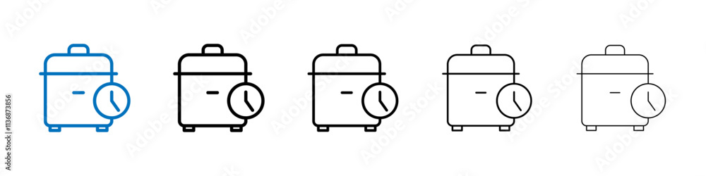 Poster cooking time icon outline vector logo for web ui
