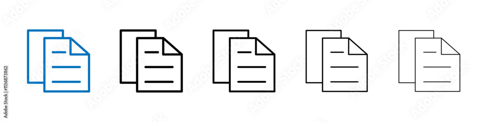 Poster Copy icon Outline vector logo for web ui