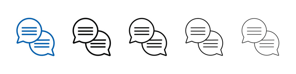 Conversation icon Outline vector logo for web ui