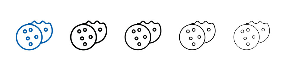 Cookie icon Outline vector logo for web ui