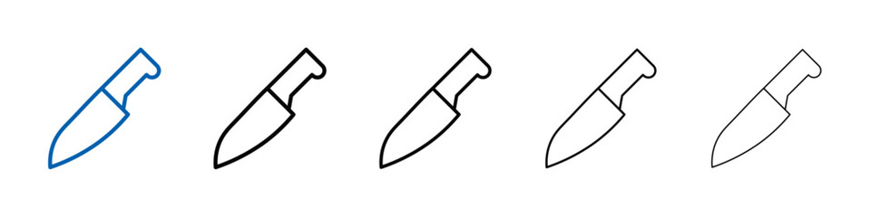 cooking chef knife icon Outline vector logo for web ui