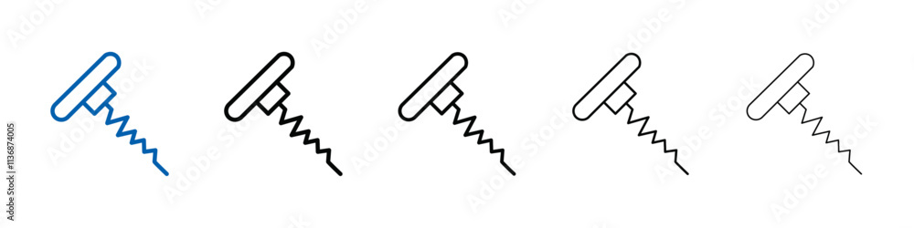 Poster Corkscrew opener icon Outline vector logo for web ui