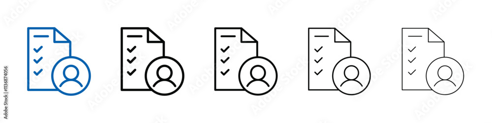 Aufkleber course completion certificate icon outline vector logo for web ui