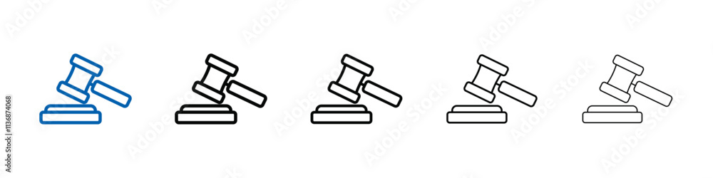 Poster court decision icon outline vector logo for web ui