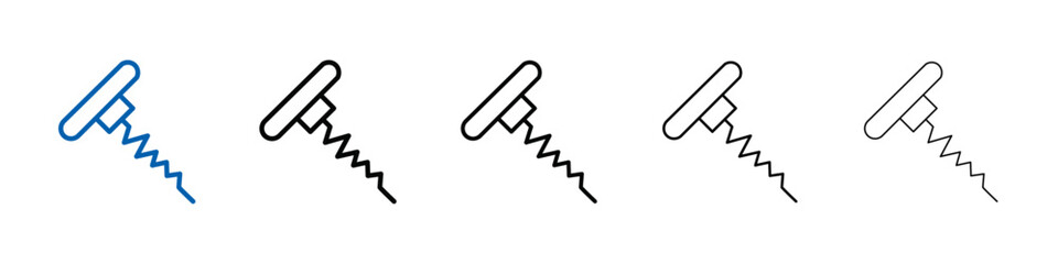 Corkscrew opener icon Outline vector logo for web ui