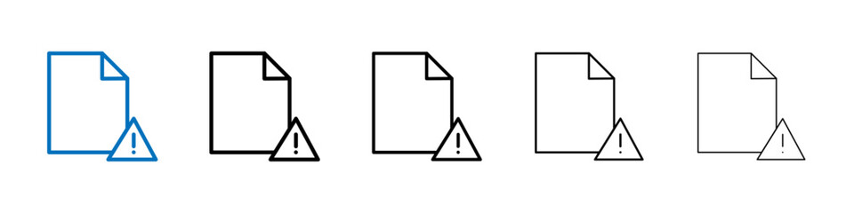 Corrupted file icon Outline vector logo for web ui