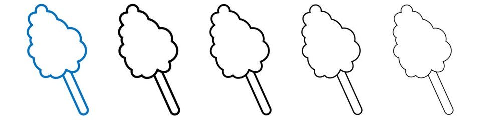 Cotton candy icon Outline vector logo for web ui