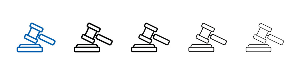 court decision icon Outline vector logo for web ui