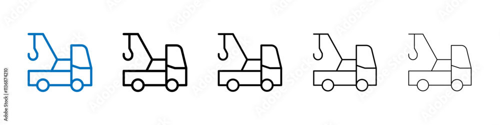 Poster Crane icon Outline vector logo for web ui