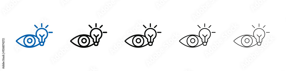 Aufkleber creative vision icon outline vector logo for web ui