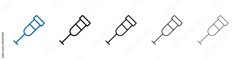 Poster crutches icon outline vector logo for web ui