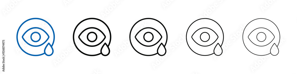 Aufkleber Crying icon Outline vector logo for web ui