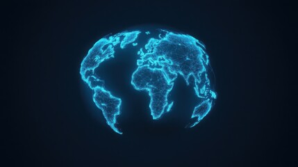 a glowing digital map of the Earth with interconnected points
