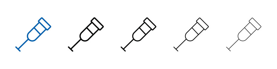 crutches icon Outline vector logo for web ui