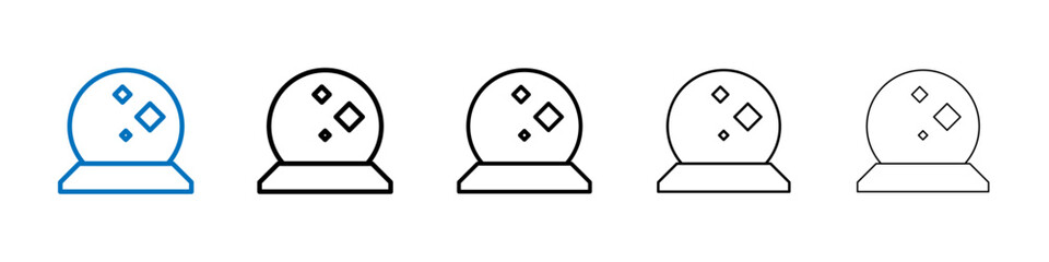 Crystal ball icon Outline vector logo for web ui