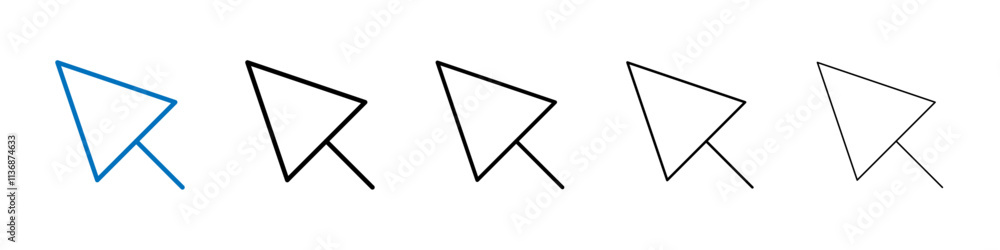 Aufkleber Cursor icon Outline vector logo for web ui