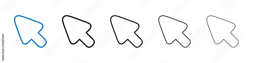 Aufkleber Cursor icon Outline vector logo for web ui