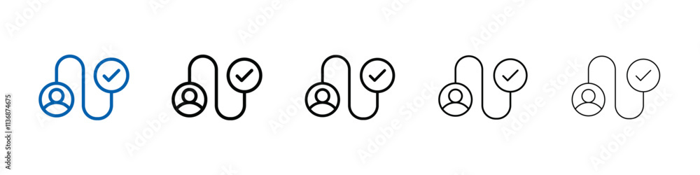Poster Customer journey icon Outline vector logo for web ui