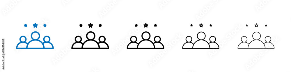 Aufkleber customer product rating icon Outline vector logo for web ui