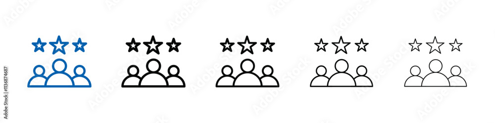 Aufkleber customer product rating icon Outline vector logo for web ui